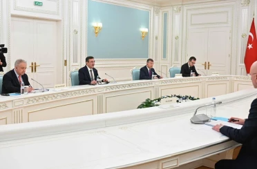 Cumhurbaşkanı Yardımcısı Yılmaz, Kazakistan Cumhurbaşkanı Tokayev ile görüştü 