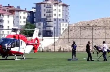 Darende’de kalp krizi geçiren hasta için hava ambulansı havalandı
