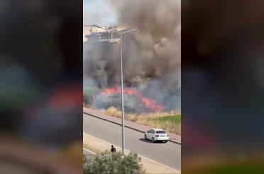 Darıca’da arazide korkutan yangın 