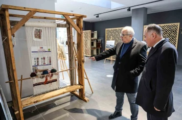 Denizli İl Kültür ve Turizm Müdürü Özel, Çameli Belediye Başkanı Arslan’ı ziyaret etti 