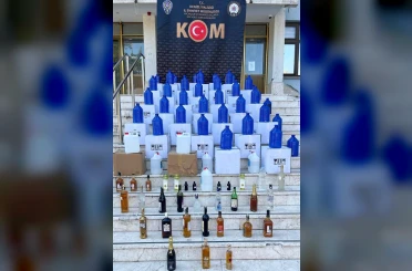 Denizli’de 642 litre kaçak alkol yakalandı 
