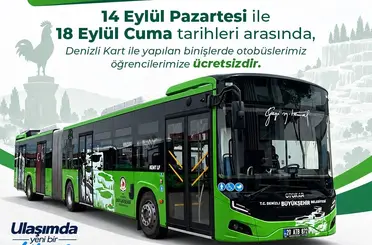 Denizli’de öğrencilere ücretsiz ulaşım müjdesi
