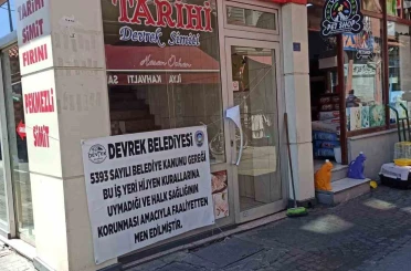 Devrek’te kurallar uymayan işyeri mühürlendi 