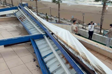 Didim’de fırtına etkili oldu 
