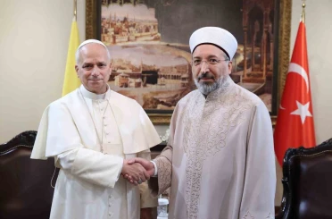Diyanet İşleri Başkanı Arpaguş, Papa 14. Leo ile görüştü 