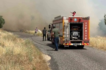 Diyarbakır’da ekili arazide yangın: Yüzlerce dönüm buğday tarlası kül oldu 