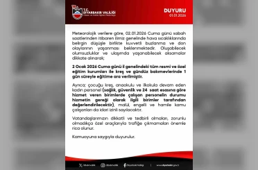 Diyarbakır’da okullar 1 gün tatil edildi 