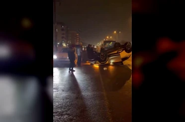 Diyarbakır’da otomobil takla attı: 1 yaralı 