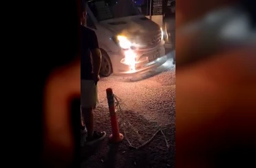 Diyarbakır’da yolcu minibüsünde korkutan yangın 