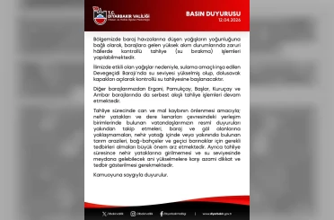 Diyarbakır’daki 5 barajda tahliye işlemi 