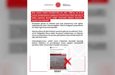 DMM’den ABD’ye ait bombardıman uçaklarının İncirlik Üssü’nü kullandığı iddialarına yalanlama 