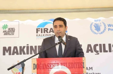 Doğanşehir’de buğday üretimine güç katacak ortak tarım makineleri parkı açıldı 