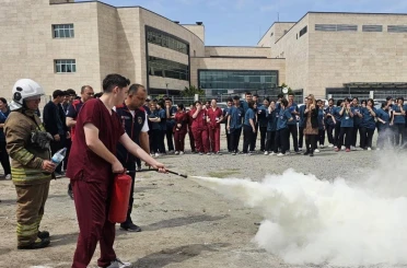 Dörtyol Devlet Hastanesi’nde yangın güvenliği eğitimi 