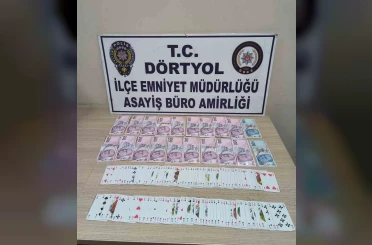 Dörtyol’da kumar oynayan 3 şahsa para cezası uygulandı 