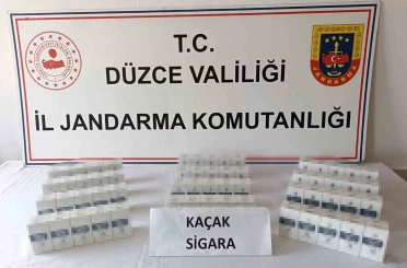 Düzce’de 177 bin 400 makaron ele geçirildi 