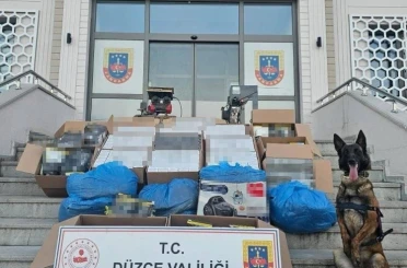 Düzce’de 47 bin 200’ü dolu 130 bin makaron ele geçirildi 