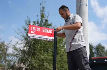 Düzce’de cadde ve  sokak tabelaları tamamlanıyor
