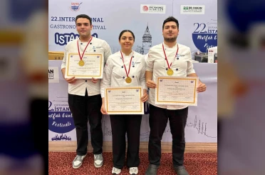 (Düzeltme) ‘BAU Gastronomi’ öğrencilerine 2 altın madalya 