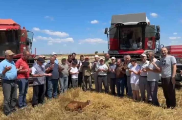 Edirne’de buğday hasadı dualarla başladı 