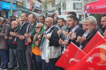 Edirne’de STK’lardan Mescid-i Aksa tepkisi 