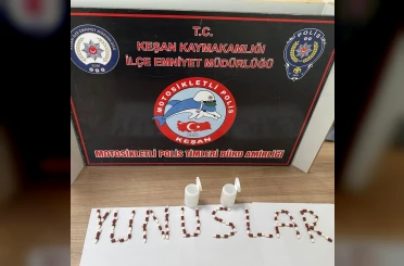 Ehliyetsiz plakasız motosiklet kullanırken üzerinde uyuşturucu çıktı 