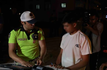 Ehliyetsiz yakalanan 16 yaşındaki çocuk sürücü ve araç sahibine 80 bin lira ceza 