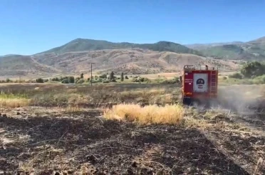Elazığ’da arazi yangını 