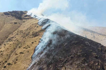Elazığ’da dağlık alandaki yangına müdahale sürüyor 