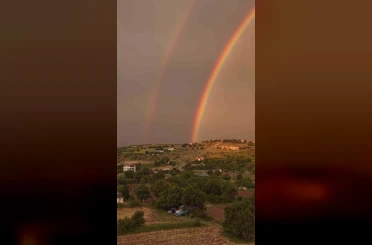 Elazığ’da gökkuşakları görsel şölen oluşturdu 