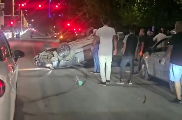 Elazığ’da kontrolden çıkan otomobil takla attı: 1 yaralı 