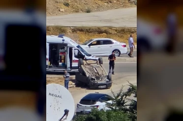 Elazığ’da otomobil takla attı: 1 yaralı 