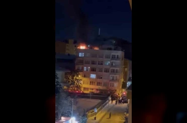 Elazığ’da teras katında yangın 
