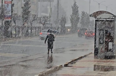 Elazığ’da yoğun kar yağışı 