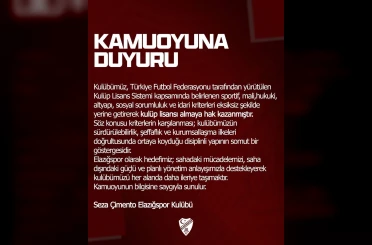 Elazığspor, kulüp lisansı almaya hak kazandı 