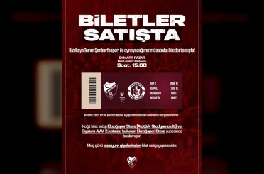 Elazığspor - Şanlıurfaspor maç biletleri satışta 