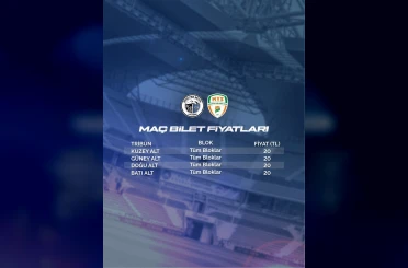Erciyes 38 FSK-Malatya Yeşilyurtspor maç bileti 20 TL 