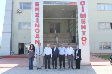 Erzincan Belediye Başkanı Bekir Aksun, çimento fabrikasını ziyaret etti 