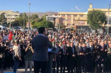 Erzincan’da, İsrail’in saldırdığı Küresel Sumud Filosu’na destek 