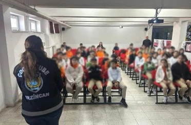 Erzincan’da öğrencilere güvenlik ve bilinçlendirme eğitimi 
