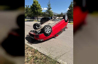 Erzincan’da otomobil takla attı: 1 yaralı 