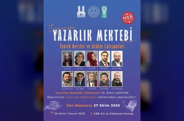 Erzurum Yazarlık Mektebine başvurular başlıyor 