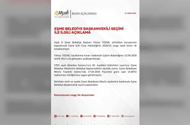 Eşme Belediye Başkanvekili 27 Nisan’da belirlenecek 