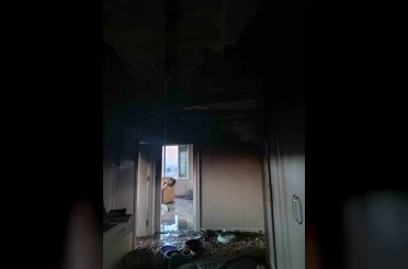 Evi yaktı, canı zor kurtarıldı 