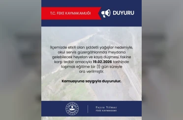 Feke’de taşımalı eğitime 1 gün ara verildi 