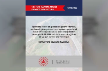 Feke’de taşımalı eğitime 1 gün ara verildi 