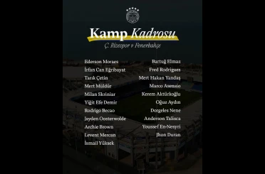 Fenerbahçe’nin Çaykur Rizespor maçı kamp kadrosu belli oldu 