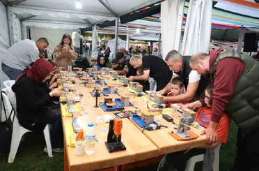 Festivalde çocuklar hem eğlendi hem spor yaptı
