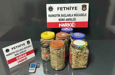 Fethiye’de 1195 gram uyuşturucu madde ele geçirildi 