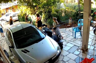 Fethiye’deki komşu dehşeti kamerada 