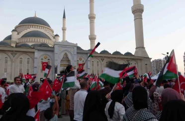 Filistin konvoyu Gaziantep’te destek mitingiyle karşılandı 